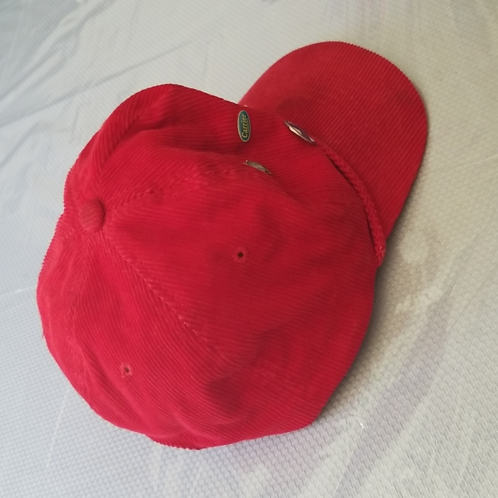 Corduroy 1970s Vintage Hat for Men with Vintage Pins - Picture 14 of 16